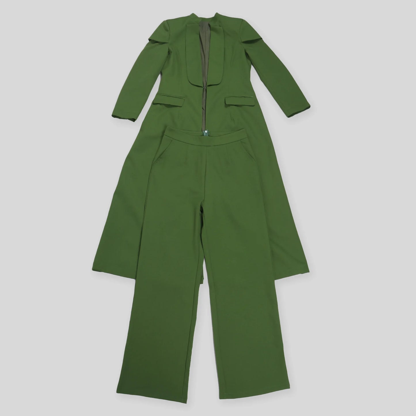 Ensemble femme manches longues x-long Blazer manteau + pantalon Long costume 2025 printemps Streetwear deux 2 pièces ensemble afrique OL tenues de travail