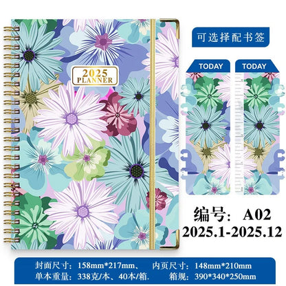 Planificateur 2025 Calendrier hebdomadaire et mensuel 2025 de janvier à décembre A5 (6,2" x 8,5") Plan de travail accaden de 12 mois Etiquettesmic