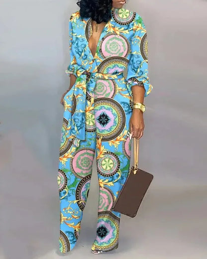 Femmes mode lettre imprimer à manches longues combinaison printemps bouton une pièce salopette Streetwear automne élégant bureau dame combishort