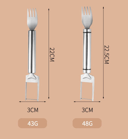 Outil de coupe de pastèque en acier inoxydable, fourchette à pastèque fonctionnelle, trancheur, outil de tranchage pour Melons, fourchette à fruits, Gadgets de cuisine