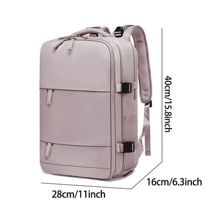 Sac à dos violet clair de grande capacité pour femmes avec séparation sèche et humide, sac d'ordinateur de transport, multifonctionnel étanche l