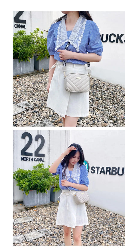 Sac à bandoulière en PU pour femmes, sac à bandoulière pour appareil photo, sac pour téléphone portable, sac à bandoulière décontracté de bonne qualité