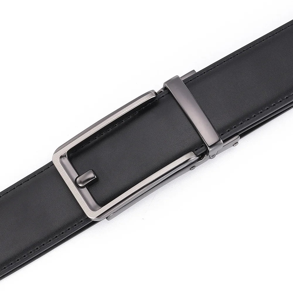 Blanc boucle automatique hommes ceinture en cuir hommes mode pantalons décontractés ceinture de Golf en cuir véritable homme pantalon décontracté ceintures mâle