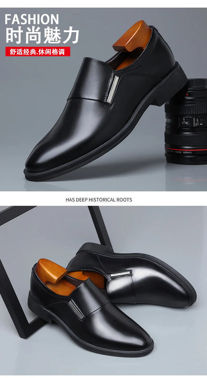 Nouveauté mode britannique hommes blanc noir sans lacet robe affaires chaussures décontractées mocassins mâle robe de mariée chaussures de retour