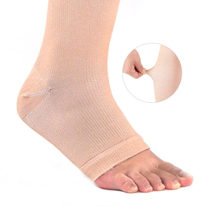 1 paire de bas de Compression médicaux à bout ouvert, hauteur des genoux, bas pour varices, attelle de Compression unisexe, façonnant, 18-21mm