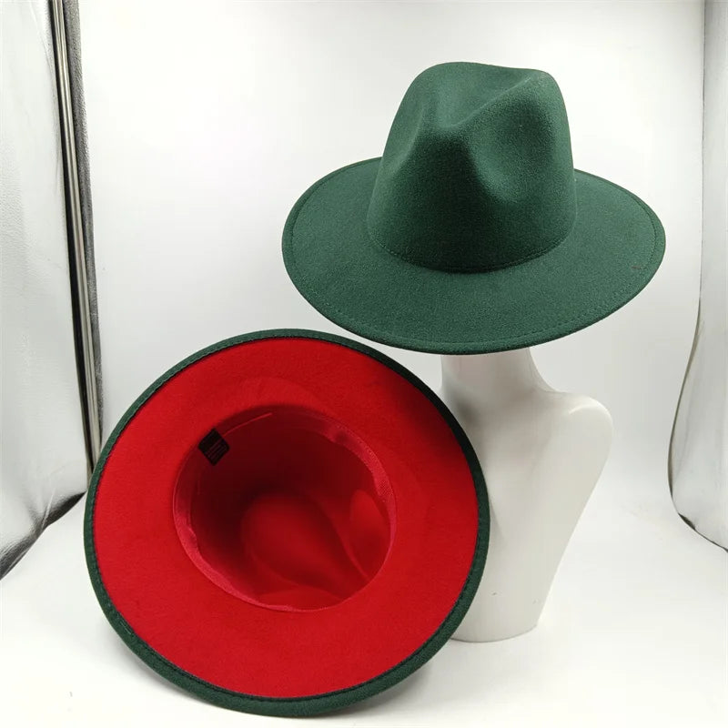 Chapeau Fedora à larges bords pour hommes et femmes, chapeau en feutre ander, chapeau d'église, laine douce, grande taille, DN, britannique, 60cm