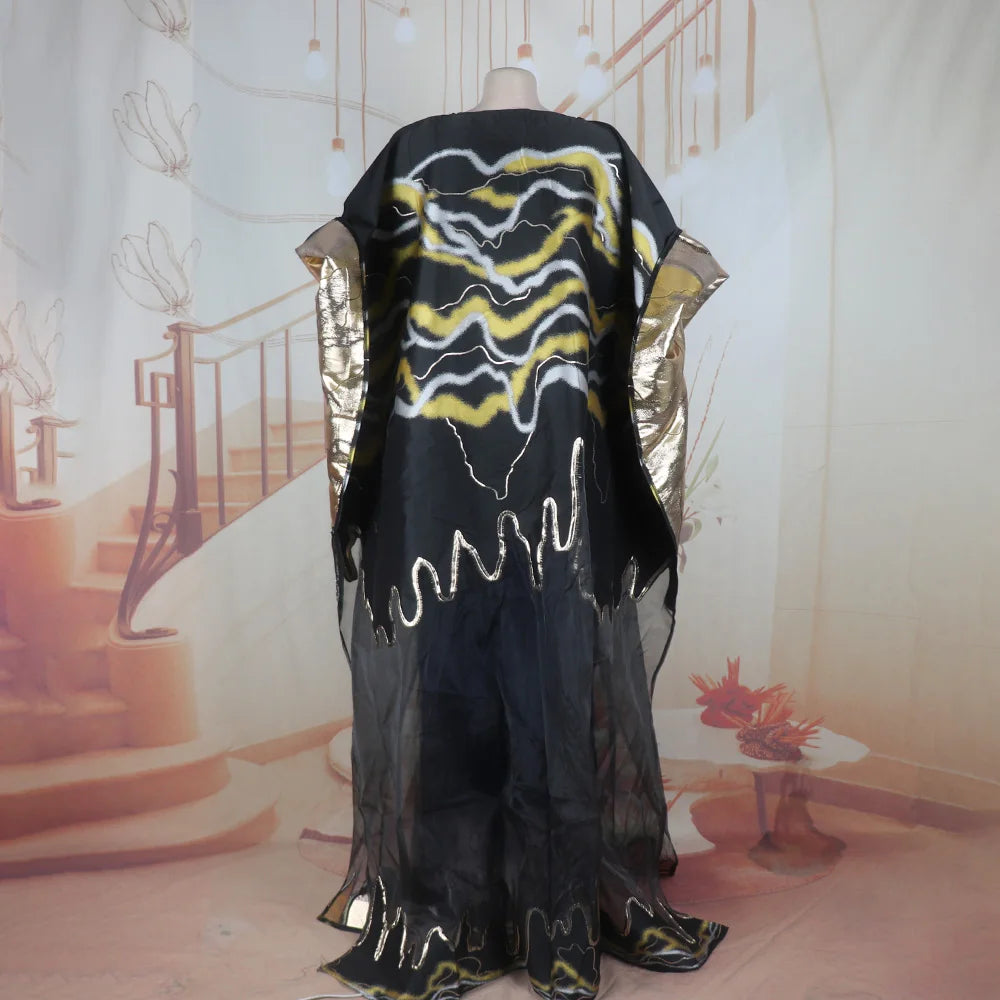 Robes africaines luxueuses pour femmes, grande taille, paire avec sous-vêtements en dentelle, vêtements afro-américains