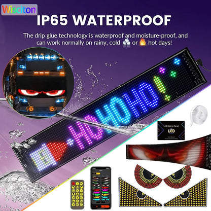Écran d'affichage de panneau de pixels matriciel LED pour camion, Flexible, rvb, USB, 5V, motif de voiture, Graffiti, texte, projecteur, boutique d'animation, barre de rappel