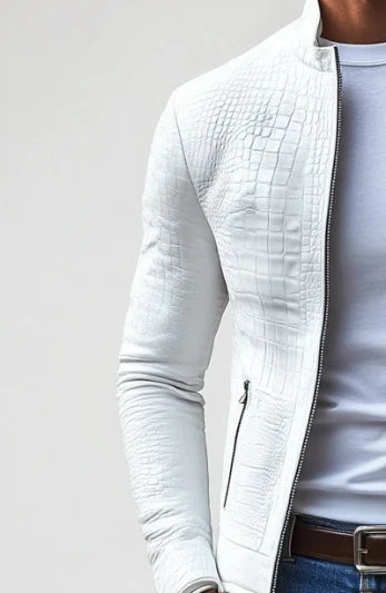 Veste à col roulé à manches longues pour hommes, manteau à fermeture éclair, coupe standard régulière confortable, poches solides, mode décontractée, document, automne, hiver