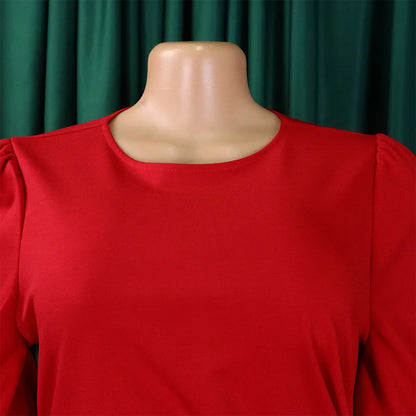 FairyShely-Robe longue à manches courtes pour femmes, grande taille, col rond, grandes robes pour dames, robe de soirée serrée, robe curvy, monochromatique, été, 2025