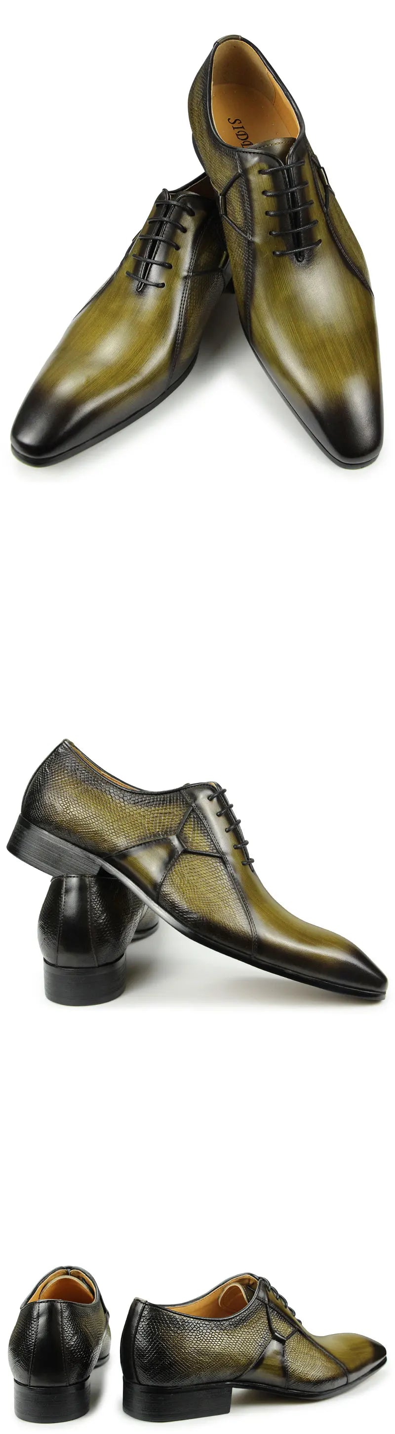 Chaussures en cuir Oxfords pour hommes, chaussures de bureau formelles, sociales, élégantes, à la mode, à bout pointu, pour fête de mariage, robe de bureau de haute qualité