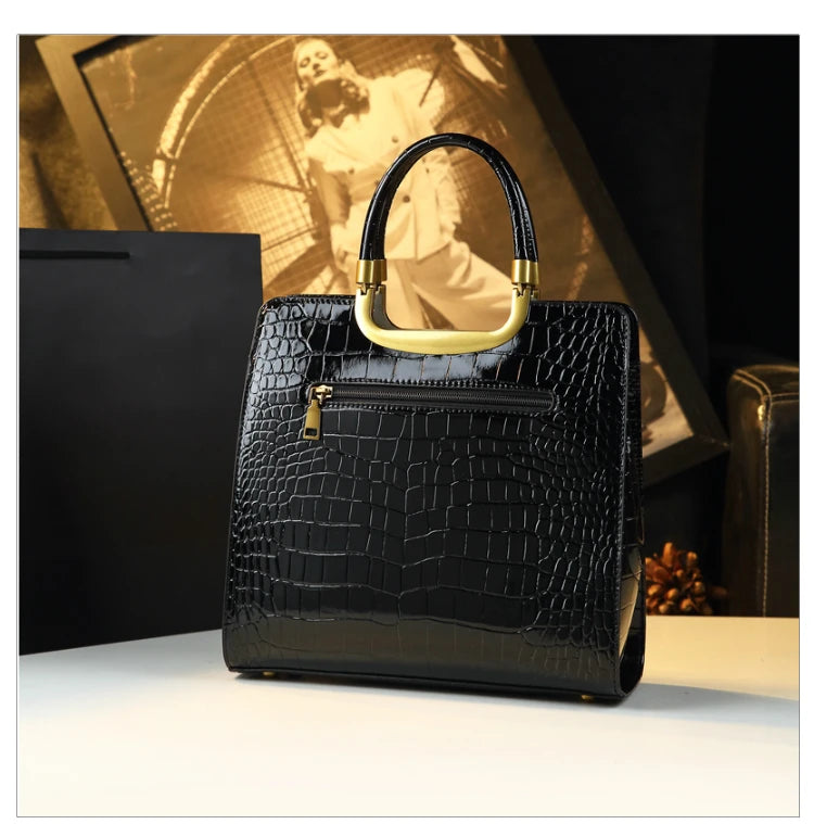 Sac à main de luxe léger de haute qualité, fourre-tout à la mode pour femmes, imprimé crocodile, sac à bandoulière simple, nouvelle collection automne et hiver 2024
