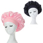 2 pièces lait Imitation soie large bord Satin tissu femmes cheveux chapeau Bonnet bande élastique chapeaux bonnets pour les femmes