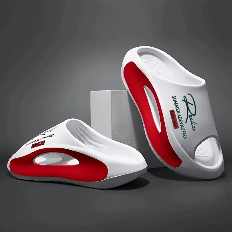 2025 Men's Casual Sports Outerwear Fashion Summer Soft Bottom Cool Drag Anti slip Indoor and Outdoor Durable Trendy Slippers