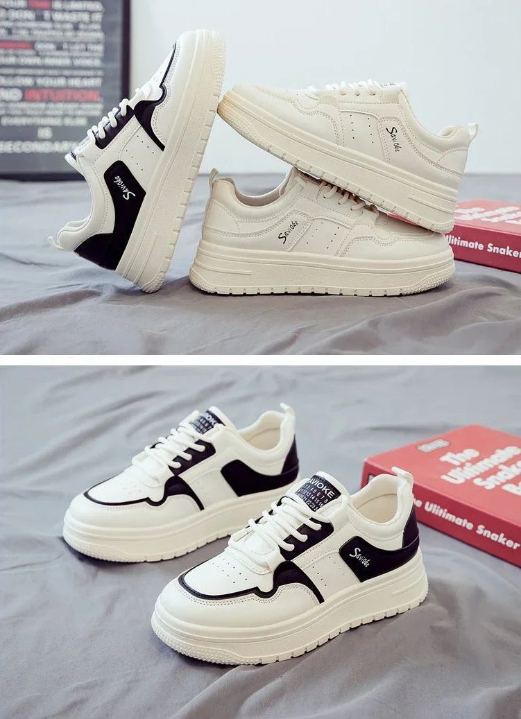 Chaussures de sport à lacets pour femmes, baskets athlétiques, chaussures à plateforme montante, qualité originale, mode 2024