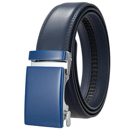 Nouveaux hommes ceinture mode alliage automatique boucle ceinture affaires décontracté décoration ceinture hommes ceintures 3.5 cm noir bleu rouge café