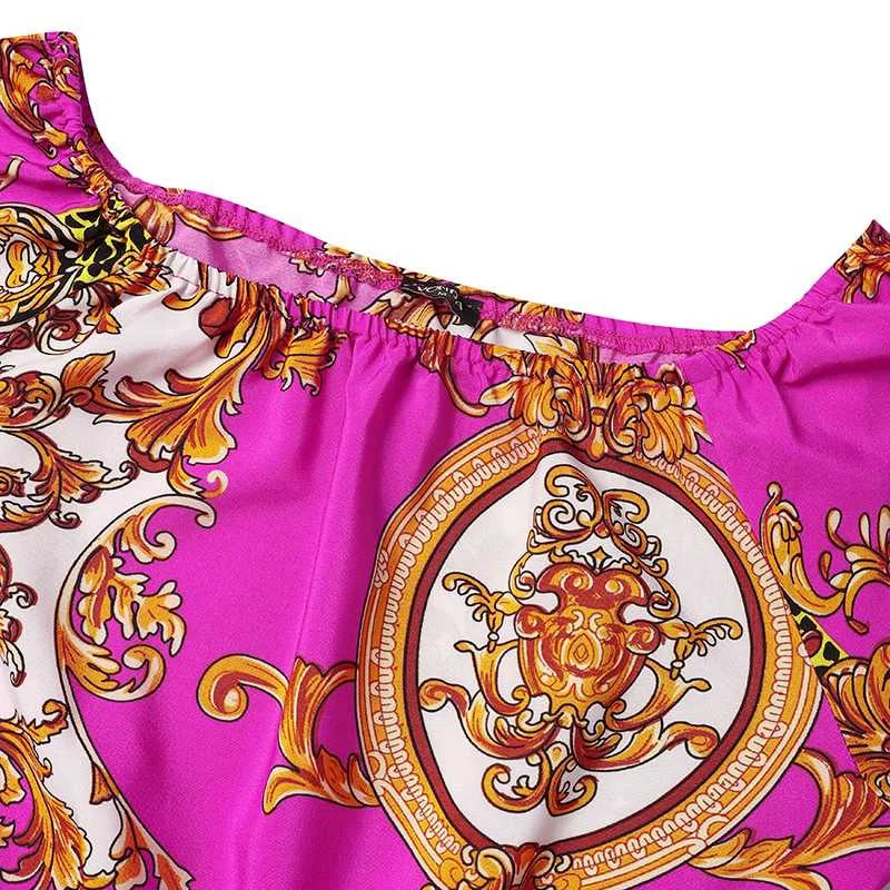 VONDA-Robe maxi bohème pour femmes, robe de soirée imprimée, robe d'été sexy à manches longues lanterne, robe vintage ceinturée, robe éducative, 2023