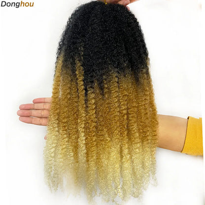 Marley Hair 18 pouces cheveux synthétiques tressés Marley Ombre noir brun blond gris 350 pour cheveux tressés Afro Kinky Marley Twist