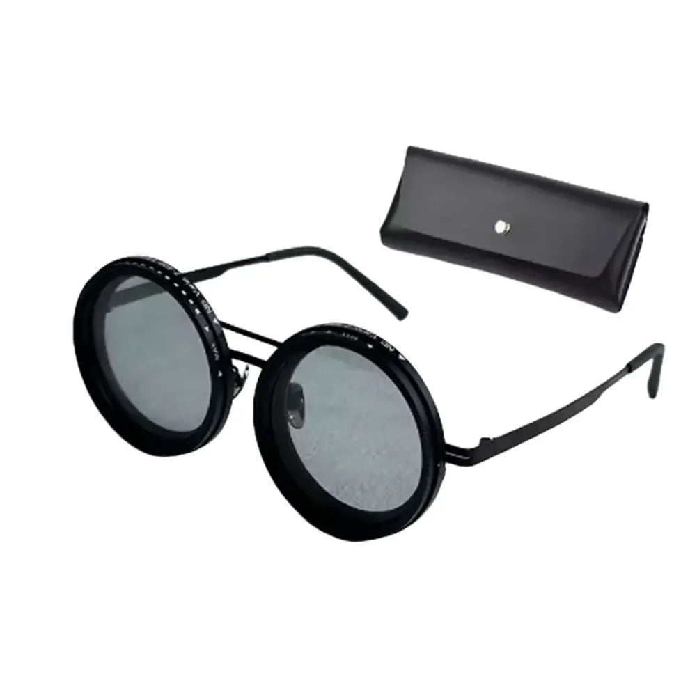 Lunettes polarisées arrondie de pêche avec lentilles filtrantes ND lunettes de soleil polarisées lunettes filtrantes de pêche pour hommes conduite pêche