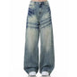 Jean Baggy craquelé pour homme, pantalon Y2k Harajuku, Vintage, délavé, droit, en Denim, Punk Goth, nouvelle collection 2025