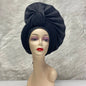 Turban de tête musulman pour femmes, Gele africain violet, casquettes déjà fabriquées, Auto Aso Oke, cravate de sauna Gele, chapeau rond pour dames, Z620-2 de fête
