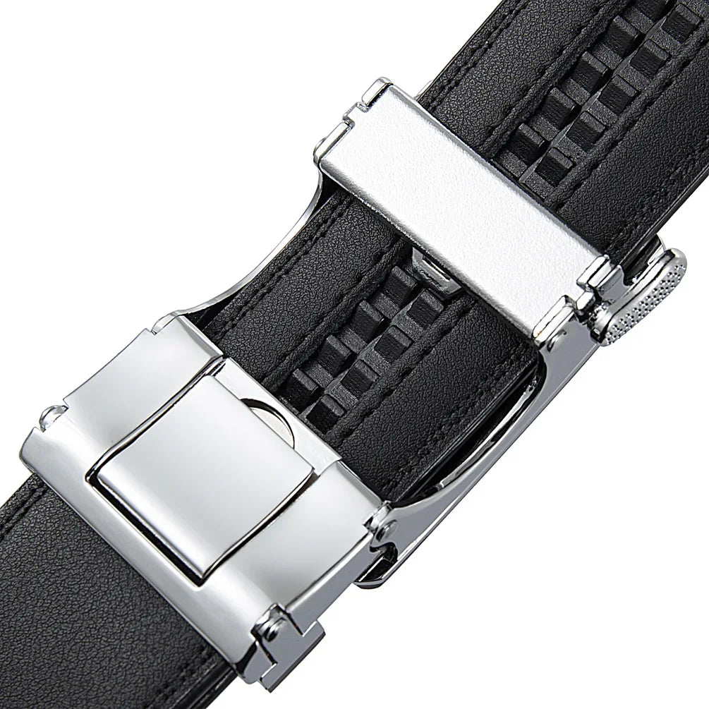 Nouveaux hommes ceinture mode alliage automatique boucle ceinture affaires décontracté décoration ceinture hommes ceintures 3.5 cm noir bleu rouge café