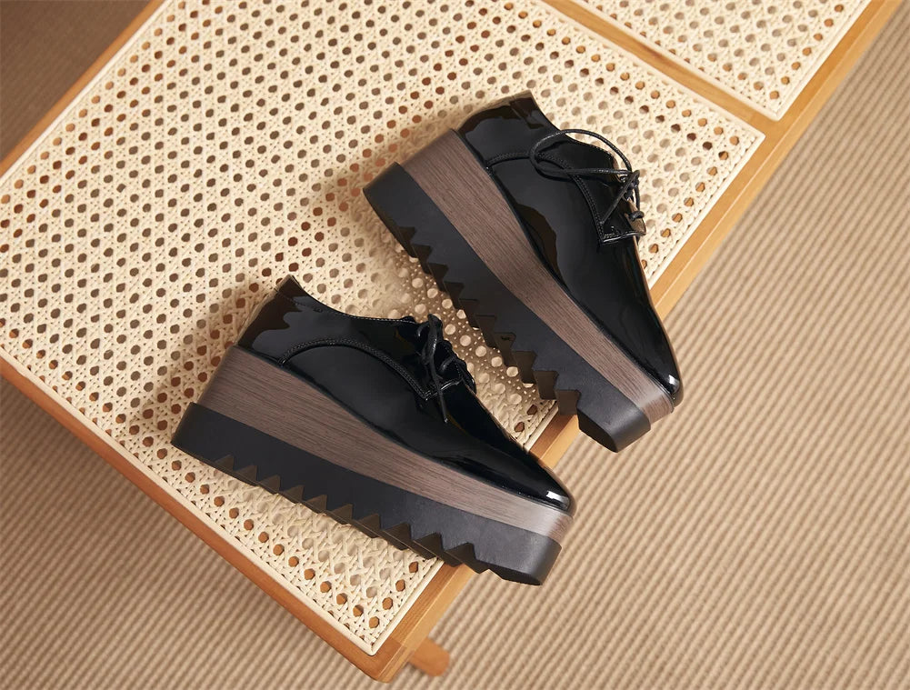 Plate-forme plate solide pour femmes, chaussures plates pour femmes, Parker carré, décontracté, printemps, automne, tout neuf, mode, strucgirls, loisirs