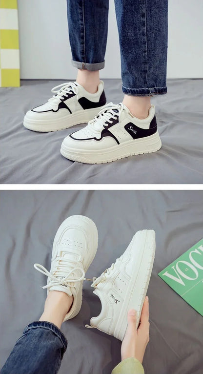 Chaussures de sport à lacets pour femmes, baskets athlétiques, chaussures à plateforme montante, qualité originale, mode 2024