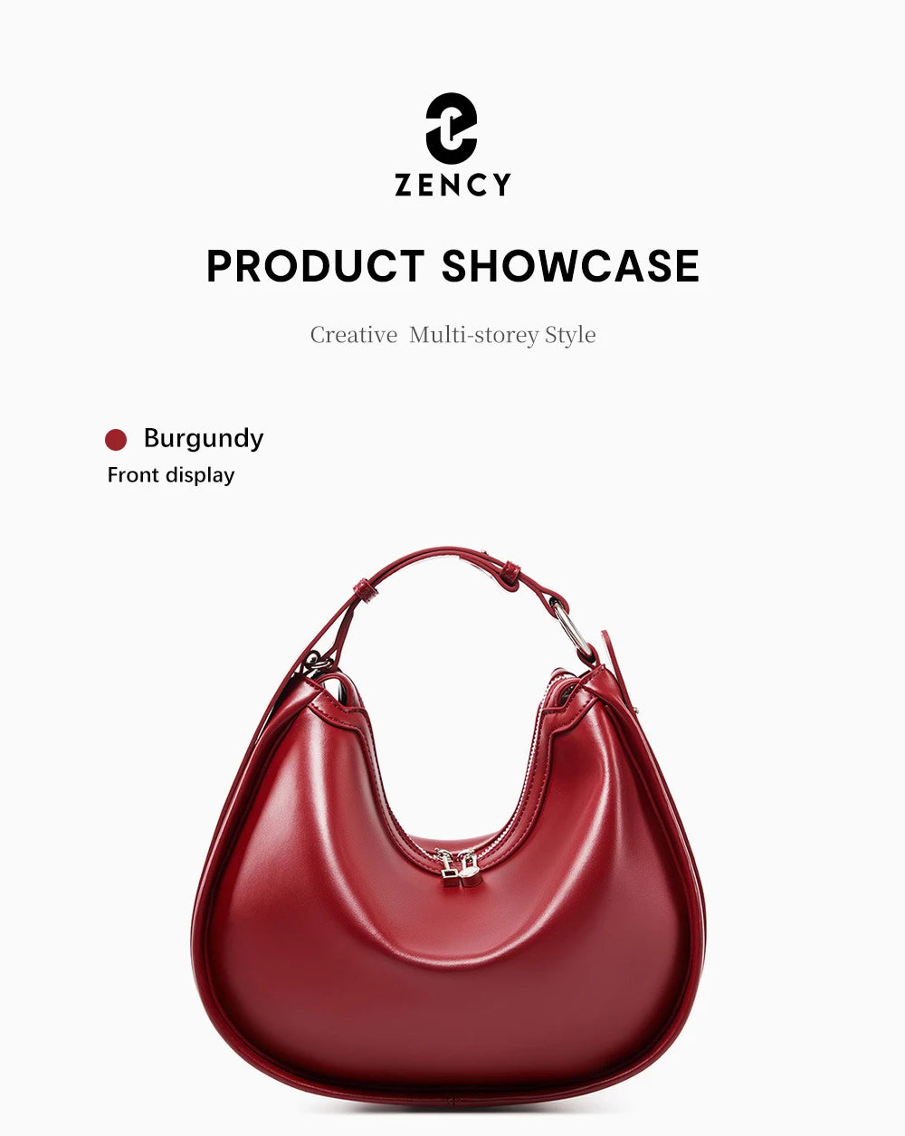 Zency Premium en cuir véritable femmes Sac à main de luxe Hobo Sac grande capacité mode épaule Bolsa pour femme amant fille cadeau Sac