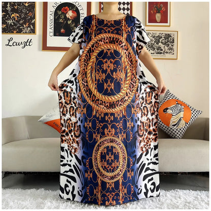 Mode nouveau Style fleur manches africain Dashiki imprimé fleuri taille ceinture coton Caftan dame été Maxi robes décontractées robes