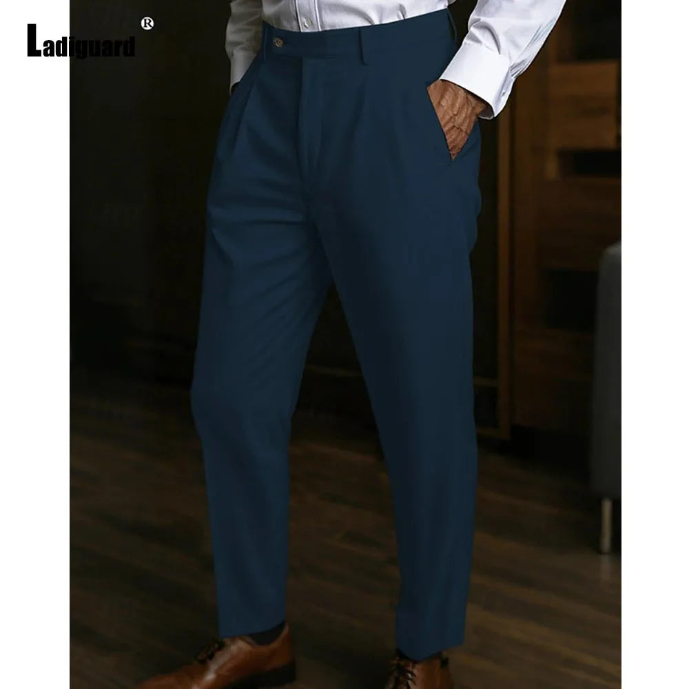 Pantalon de plage LInen pour hommes, avec poche sur pied, Style italien, Naples, décontracté, droit, couleur unie, longueur cheville, bas, nouveau, 2025