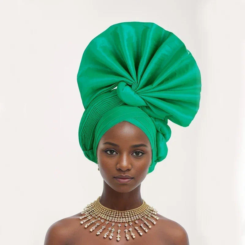 NigWin-Turban Africain de Haute Qualité pour ixde Mariage, Cravate de Sauna, Aso Oke Gele, Déjà Fabriqué, Auto Gele, 2025