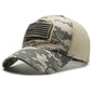 Casquette de Baseball Camouflage drapeau américain pour hommes, tactique respirante en plein air, chapeau à visière d'alpinisme réglable et élégant