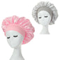 2 pièces lait Imitation soie large bord Satin tissu femmes cheveux chapeau Bonnet bande élastique chapeaux bonnets pour les femmes