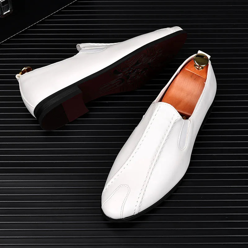 Chaussures en cuir patchwork blanc pour hommes, nouvelles chaussures de luxe pour hommes, robe de mariée, zone de Rh, chaussures Oxford pour hommes, taille 38-44