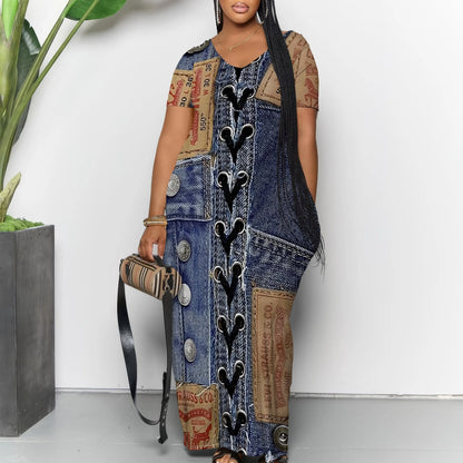 Robe longue décontractée pour femmes, tenue de plage à bretelles, avec poches, été