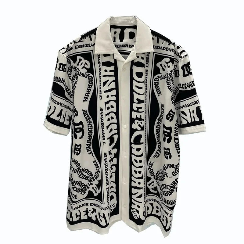 Chemise à manches courtes pour hommes, imprimé numérique, à la mode, vêtements décontractés pour jeunes, adaptés à la plage, été, offre spéciale de printemps