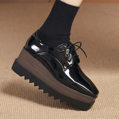 Plate-forme plate solide pour femmes, chaussures plates pour femmes, Parker carré, décontracté, printemps, automne, tout neuf, mode, strucgirls, loisirs