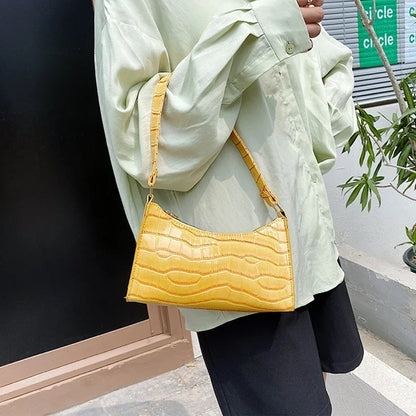 Sacs à main et bourse rétro motif Alligator pour femmes, petits sacs à bandoulière sous les aisselles, pochette fourre-tout en cuir PU de bonne qualité pour dames