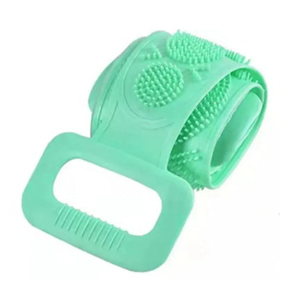 Éponge corporelle en Silicone, brosses, serviettes de bain, épurateur, frottement du dos, Peeling, Massage, ceinture de douche, brosses de nettoyage de la peau étendues