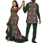 Vêtements de Couple Africains à Imprimé Ankara pour Femme et Homme, Robes sulfMaxi, Dashiki Imbibé, Tenue Amoureux, WYQ567