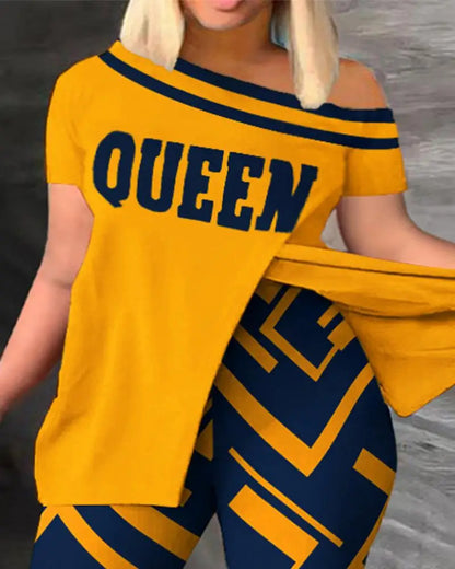 Ensemble 2 pièces imprimé pour femme, nouvelle collection printemps et été