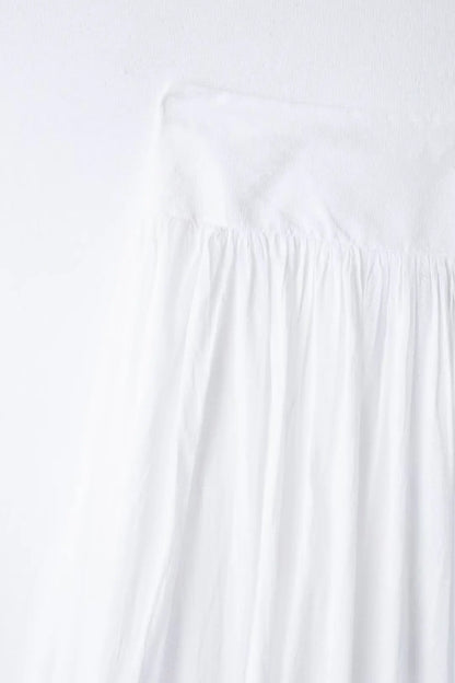 TRAFZA – ensemble 2 pièces pour femmes, chemise ample à simple boutonnage brodée bleue + jupe de rue plissée ample taille haute Chic