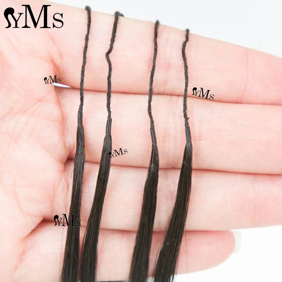 YMS classique birman bouclés Crochet Extensions de cheveux humains Invisible réel birman bouclés noeuds pré séparés Crochet cheveux humains