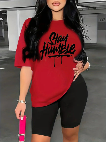 T-shirt à manches courtes pour femmes et hommes, estival et décontracté, avec lettres imprimées, style années 90, noir