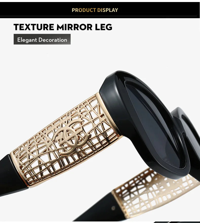 Lunettes de soleil tendance haut de gamme pour femmes et hommes, résistantes aux UV, rétro, personnalisées pour l'extérieur