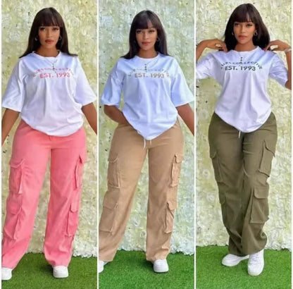 Ensemble Dashiki Africain pour Femme, Haut et Pantalon Assortis, Vêtements d'Été et d'Automne, Nouvelle Collection, 2 Pièces