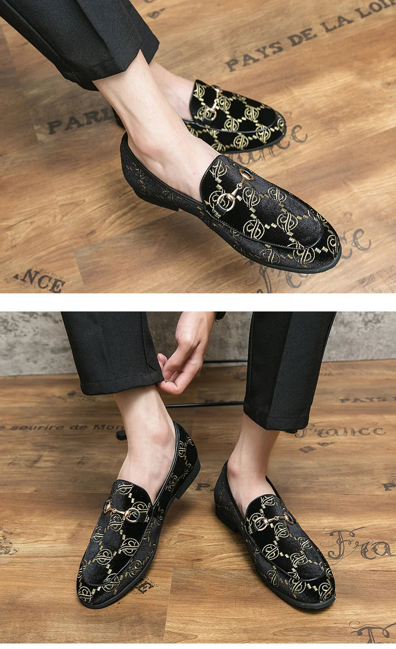 Mocassins de Luxe en Cuir Suédé pour Homme, Chaussures de Grande Taille, Décontractées, de Styliste, pour Robe de Mariée, Plates, Bleues