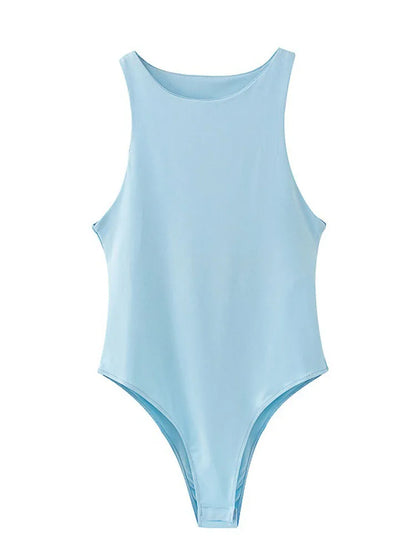 Été solide sexy moulante femmes body femme 4 couleur vert mince body décontracté chic dame club court combishorts femme