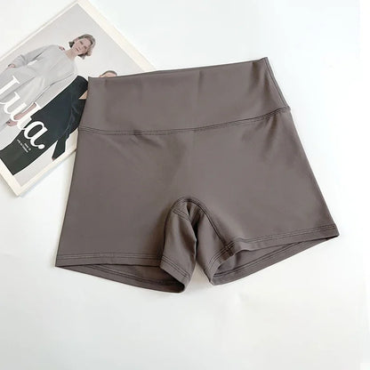 Short de motard de sport pour femmes, sensation nue, taille haute, Yoga, Push Up, Leggings de Fitness, contrôle du ventre, Slim